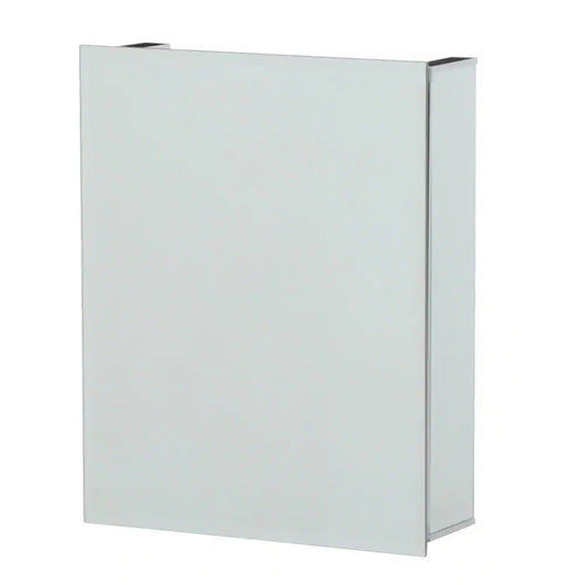 Croydex 16 in. W x 20 in. H Frameless Aluminum Recessed or Surface-Mount Bathroom Medicine Cabinet with Easy Hang System