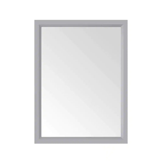 Home Decorators Collection Rockleigh 24.00 in. W x 32.00 in. H Framed Rectangular Bathroom Vanity Mirror in Pebble Grey