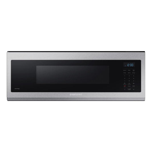Samsung 1.1 cu. ft. Smart SLIM OTR with 400 CFM and Wi-Fi Smart Control in Fingerprint Resistant Stainless Steel Microwave