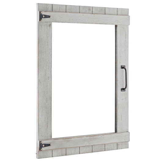FirsTime & Co. Medium Rectangle Rustic Gray Classic Mirror (34 in. H x 25.5 in. W)