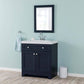 Glacier Bay Everdean 30.50 in. W x 18.75 in. D x 34.14 in. H Bath Vanity in Deep Blue with White Cultured Marble Top