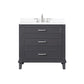 Home Decorators Collection Pinestream 36 in. W x 22 in. D Bath Vanity in Dark Charcoal with Cultured Stone Vanity Top in White with White Basin