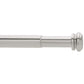 Home Decorators Collection 72 in. - 144 in. Mix and Match Telescoping 1 in. Single Curtain Rod in Brushed Nickel