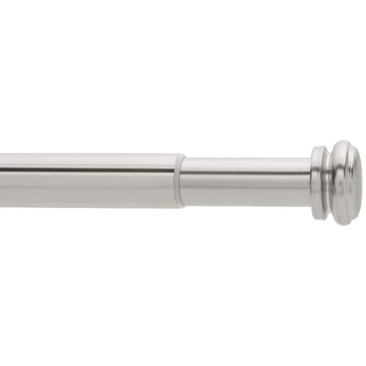 Home Decorators Collection 72 in. - 144 in. Mix and Match Telescoping 1 in. Single Curtain Rod in Brushed Nickel