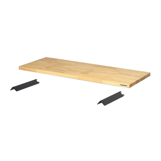Husky 48 in. Solid Wood Work Surface for Regular Duty Welded Steel Garage Storage System