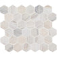 MSI Angora Hexagon 11.75 in. x 12 in. x 10 mm Honed Mosaic Marble Floor and Wall Tile (9.8 sq. ft. / case) (3 cases)