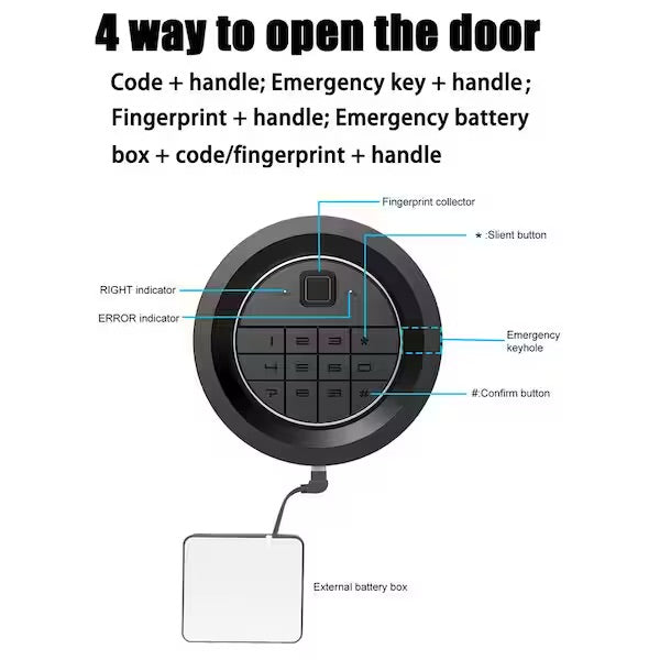 Black Storage Cabinet Long Gun Safe Large Rifle Safe Quick Access Biometric Fingerprint 5 Gun Cabinet with Silent Mode