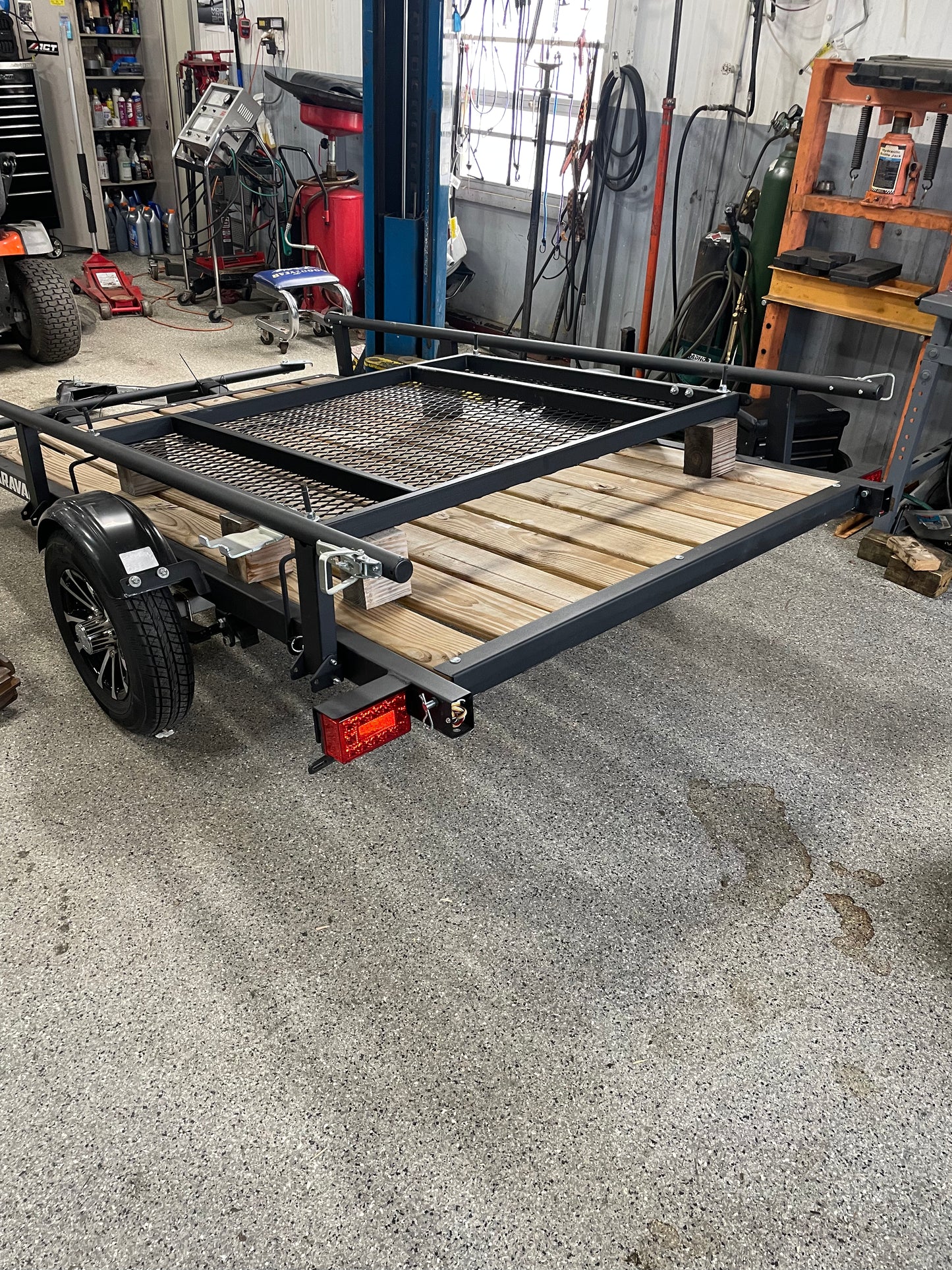 Karavan 5 ft. x 8 ft. Wood Floor Utility Trailer Kit w/ Patented Pivot Down Rail System