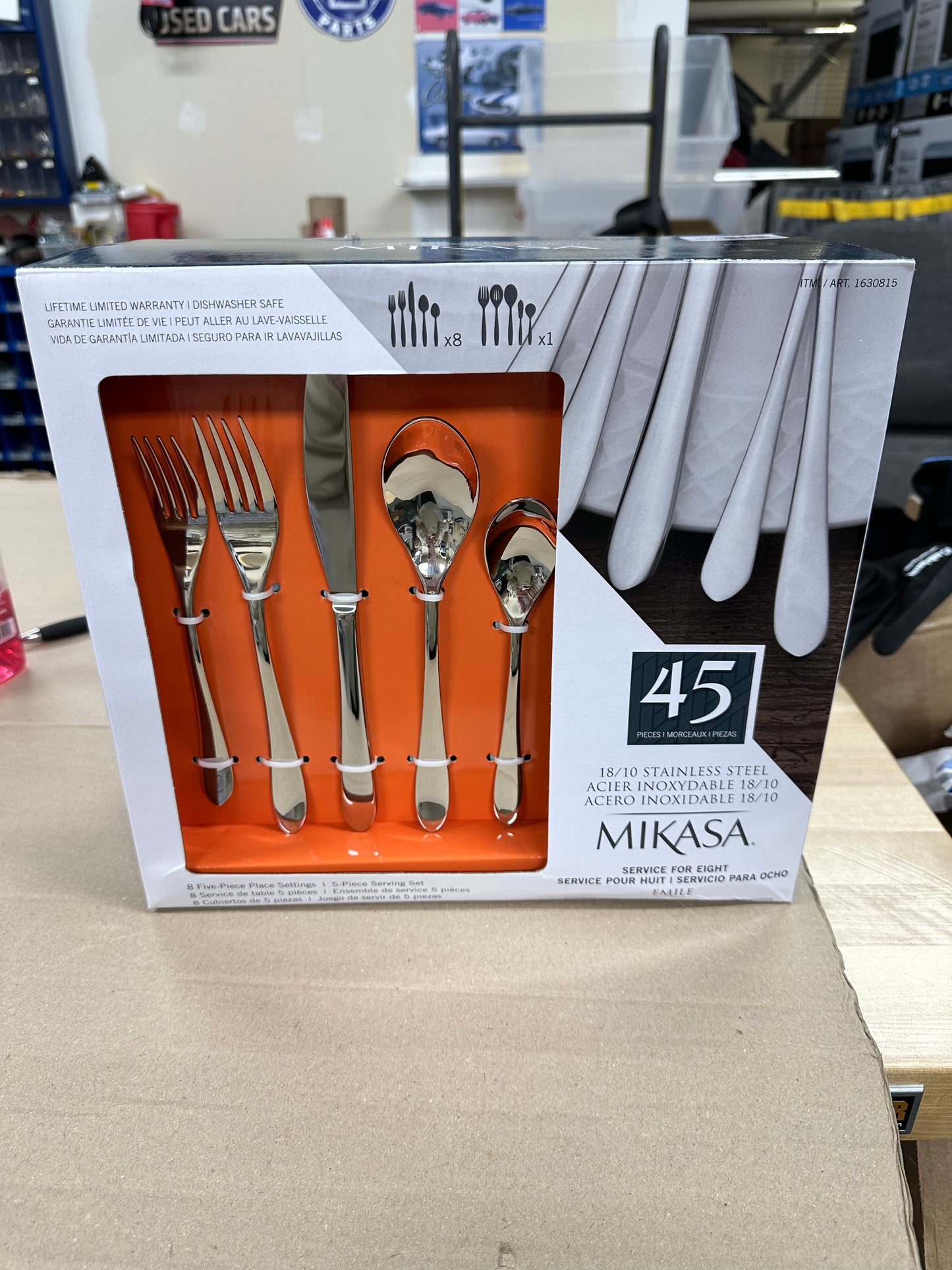 Mikasa Emile 18/10 Stainless Steel 45-Piece Flatware Set