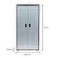 Gladiator Ready-to-Assemble Steel Freestanding Garage Cabinet in Silver Tread (36 in. W x 72 in. H x 18 in. D)