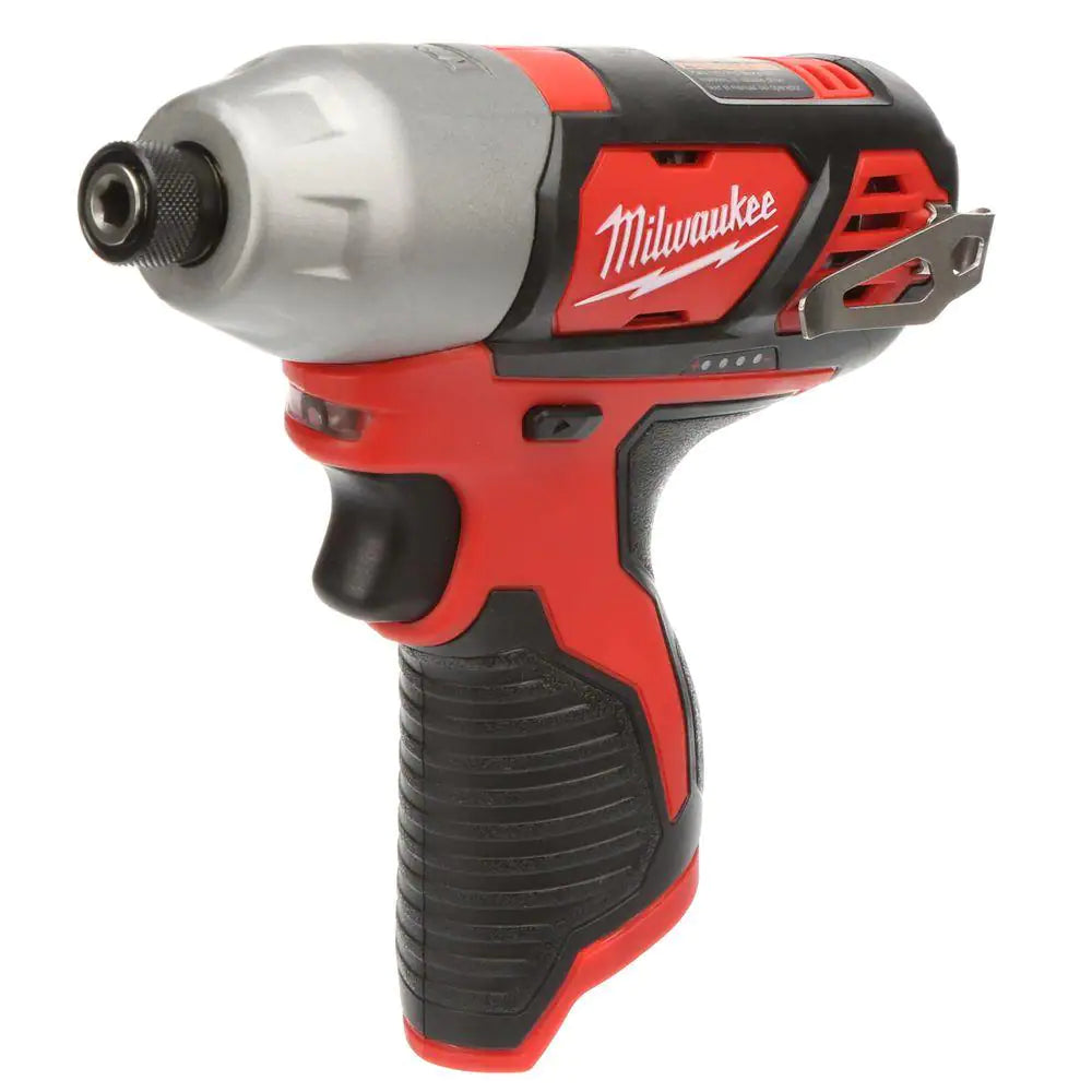 Milwaukee M12 12V Lithium-Ion Cordless 1/4 in. Hex Impact (Tool-Only)