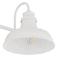Hampton Bay Elmcroft 18.25 in. 2-Light Designer White Modern Farmhouse Bathroom Vanity Light with Metal Shades