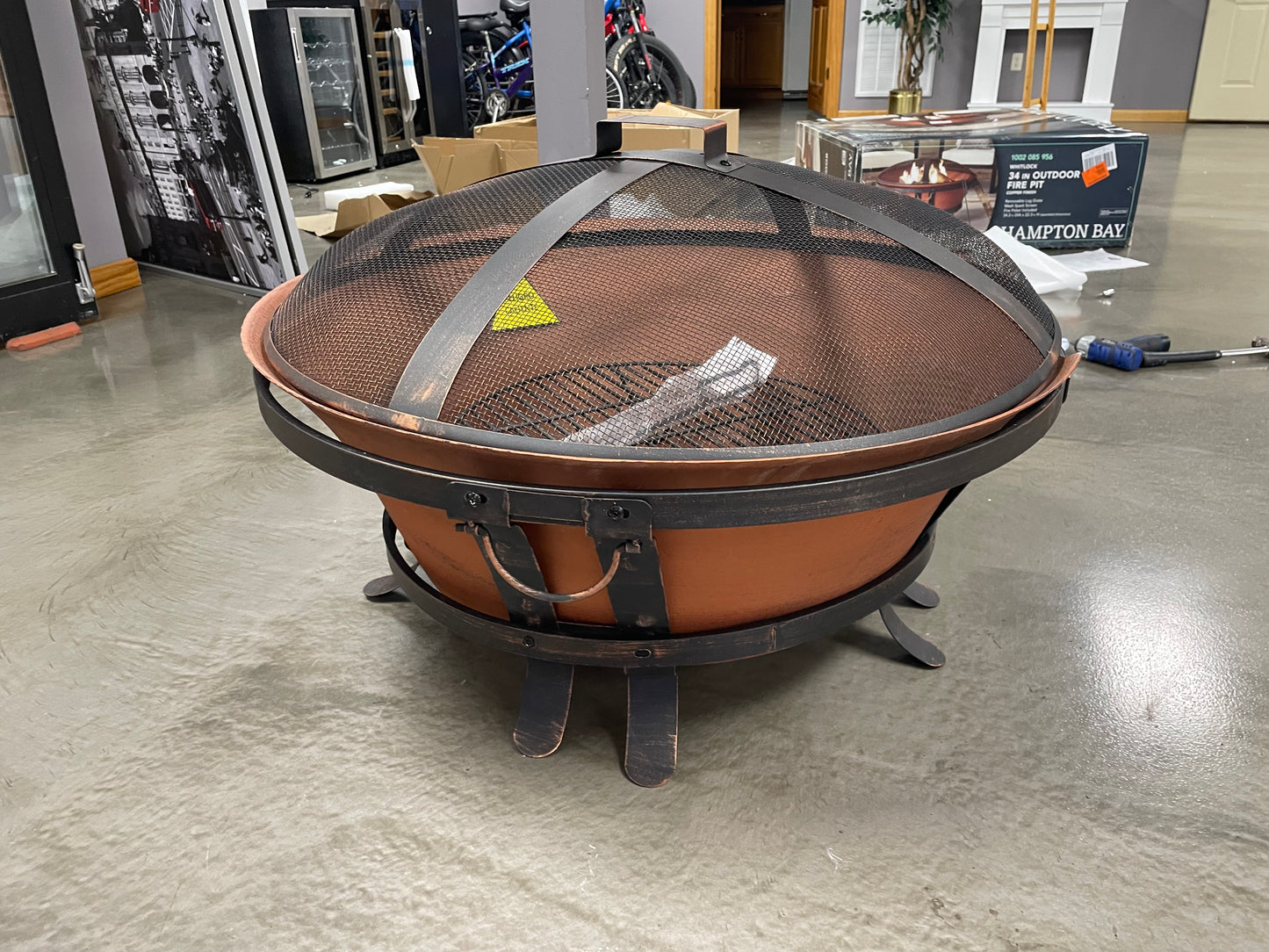 Hampton Bay 34 in. Whitlock Cast Iron Fire Pit