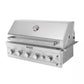 KitchenAid 4-Burner Built-in Propane Gas Island Grill Head in Stainless Steel with Searing Main Burner and Rotisserie Burner