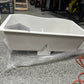 Elkay Quartz Classic White Quartz 33 in. Equal Double Bowl Undermount Kitchen Sink with Aqua Divide