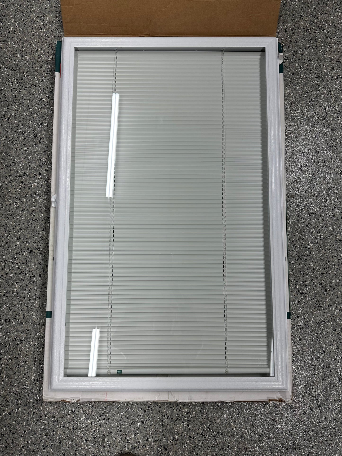 ODL 22 in. x 36 in. Add-On Enclosed Aluminum Blinds in White for Steel and Fiberglass Doors with Raised Frame Around Glass