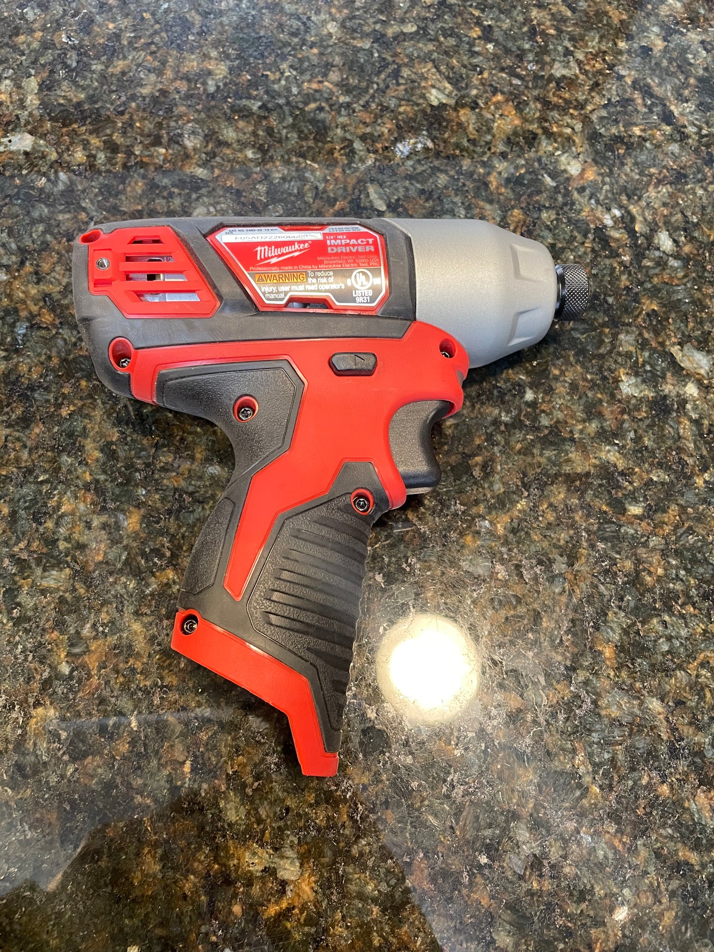 Milwaukee M12 12V Lithium-Ion Cordless 1/4 in. Hex Impact (Tool-Only)