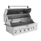 KitchenAid 4-Burner Built-in Propane Gas Island Grill Head in Stainless Steel with Searing Main Burner and Rotisserie Burner