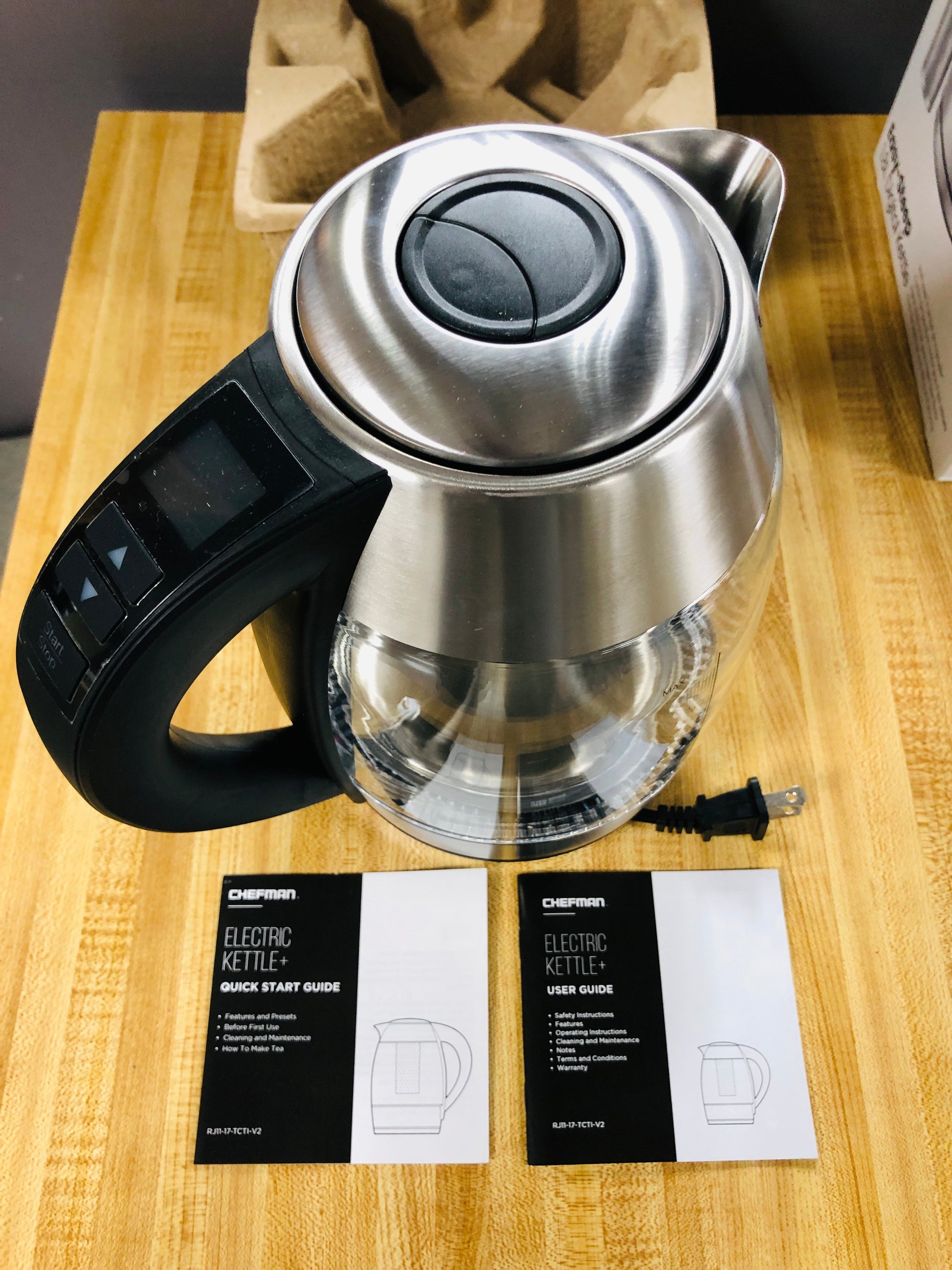 As is Chefman 1.8L Digital Precision Electric Kettle with Tea