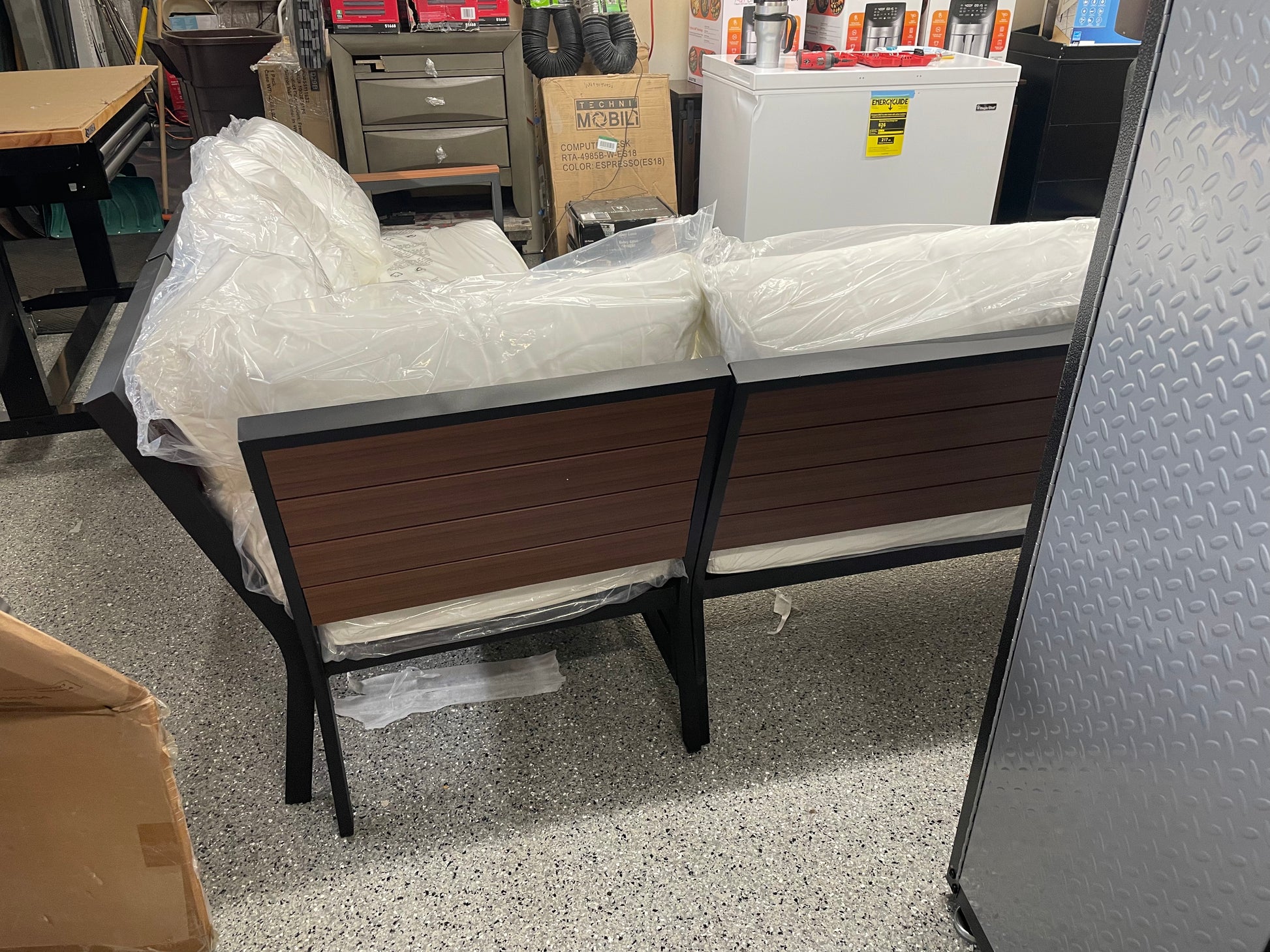 Hampton Bay West Park Black Aluminum Outdoor Patio Sectional Sofa Seat Zippy s Warehouse