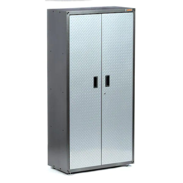 Gladiator Ready-to-Assemble Steel Freestanding Garage Cabinet in Silver Tread (36 in. W x 72 in. H x 18 in. D)