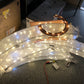 Home Accents Holiday 9ft Warm White-Cool White Glimmer Ornament Arch Holiday Yard Decoration