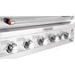 KitchenAid 4-Burner Built-in Propane Gas Island Grill Head in Stainless Steel with Searing Main Burner and Rotisserie Burner