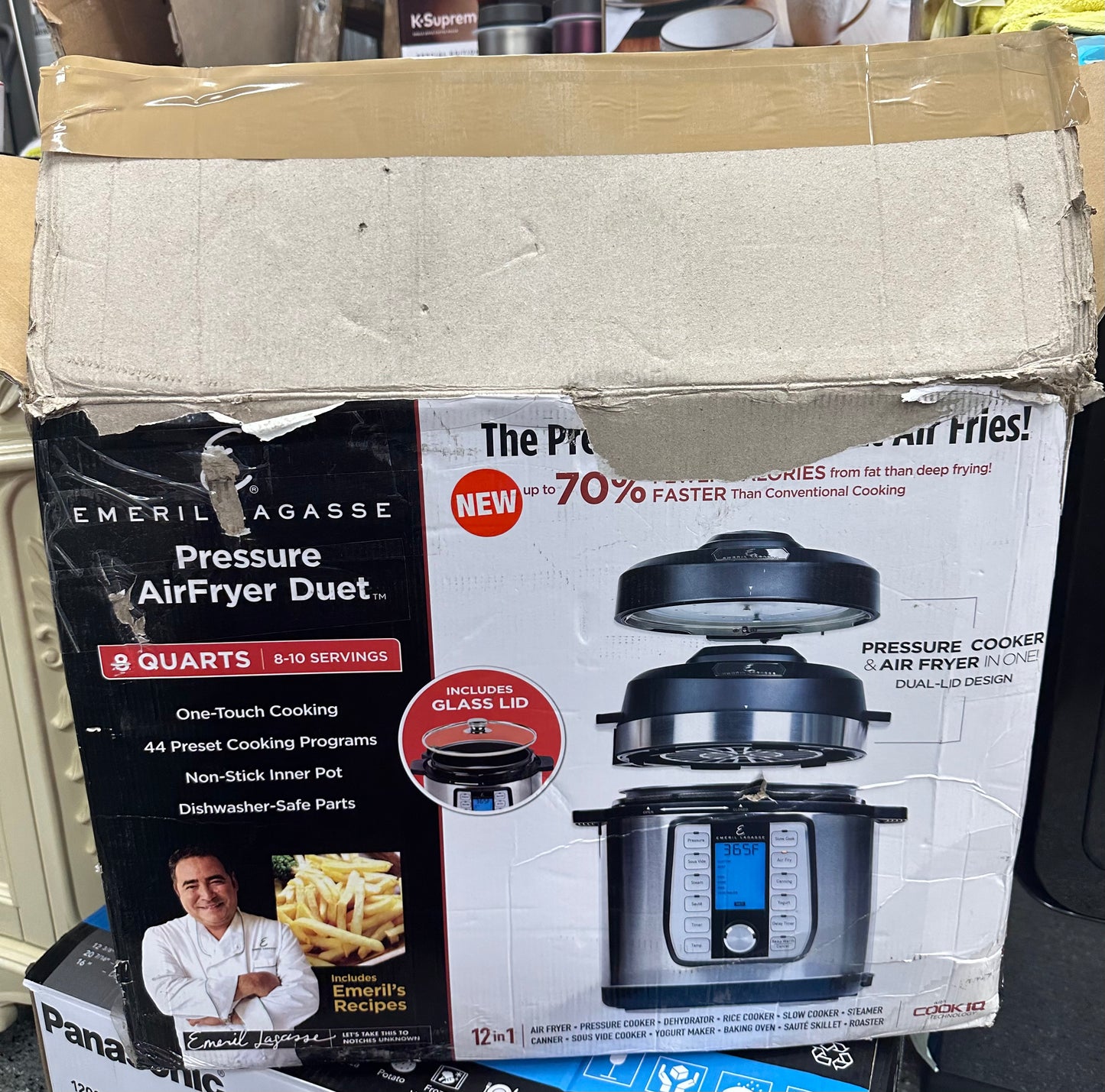 Emeril Lagasse 8-Quart Pressure Air Fryer Duet