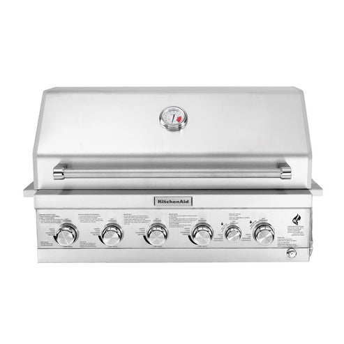 KitchenAid 4-Burner Built-in Propane Gas Island Grill Head in Stainles