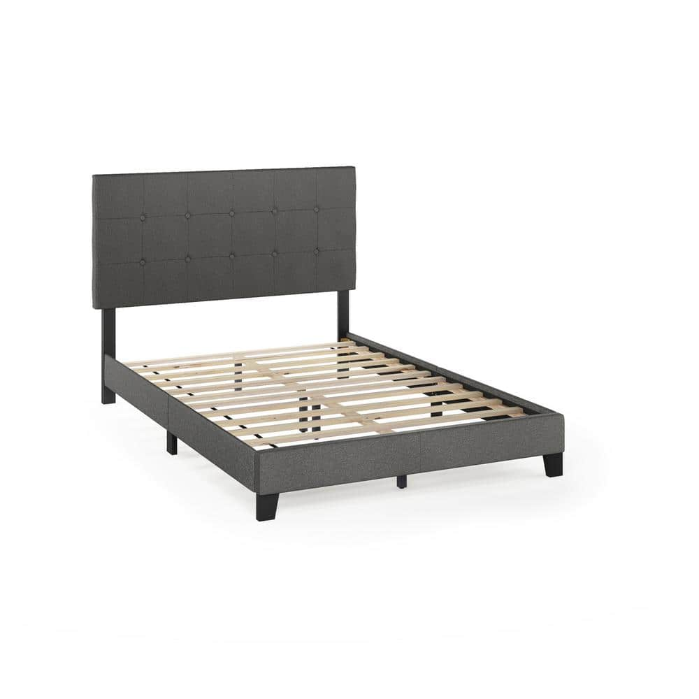 Furinno Laval Stone Full Button Tufted Bed Frame – Zippy's Warehouse