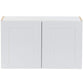 Hampton Bay Cambridge Shaker Assembled 30x18x12.5 in. All Plywood Wall Cabinet with 2 Soft Close Doors in White