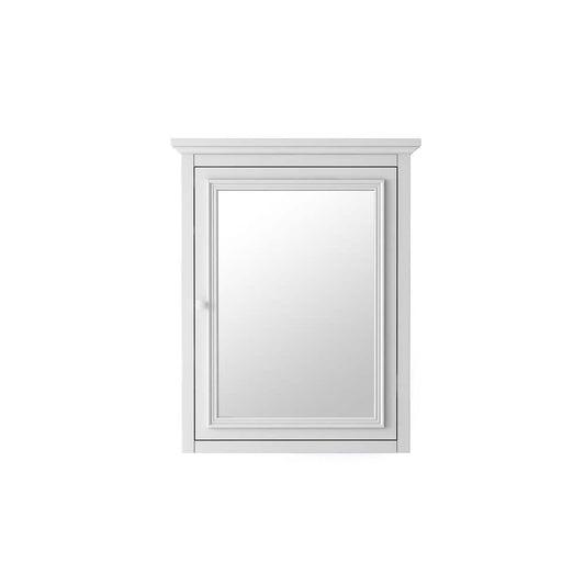Home Decorators Collection Fremont 24 in. W x 30 in. H Framed Rectangular Beveled Edge Bathroom Vanity Mirror in White